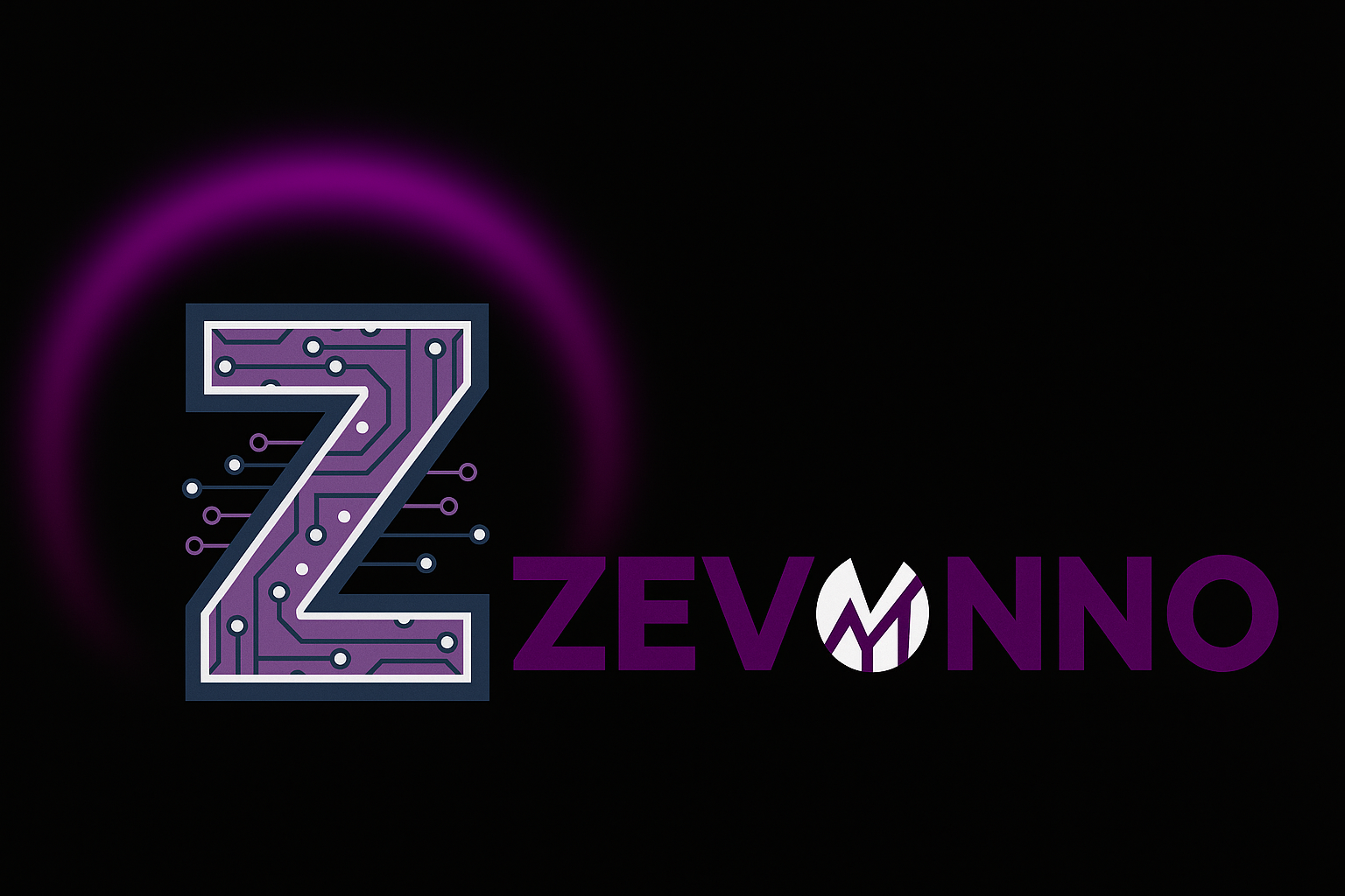 zevonno logo inline with black background